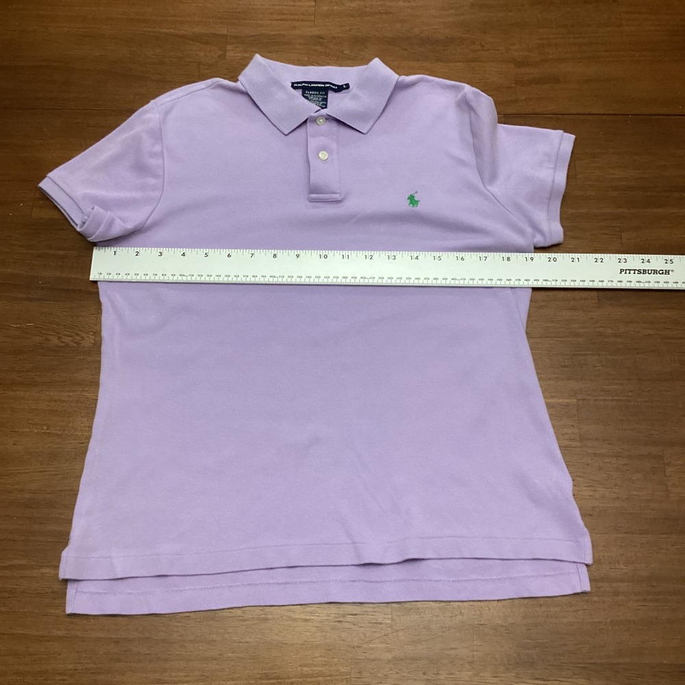Ralph Lauren Sport Womens Purple Classic Fit Cotton Mesh Polo Shirt Large - Picture 5 of 7
